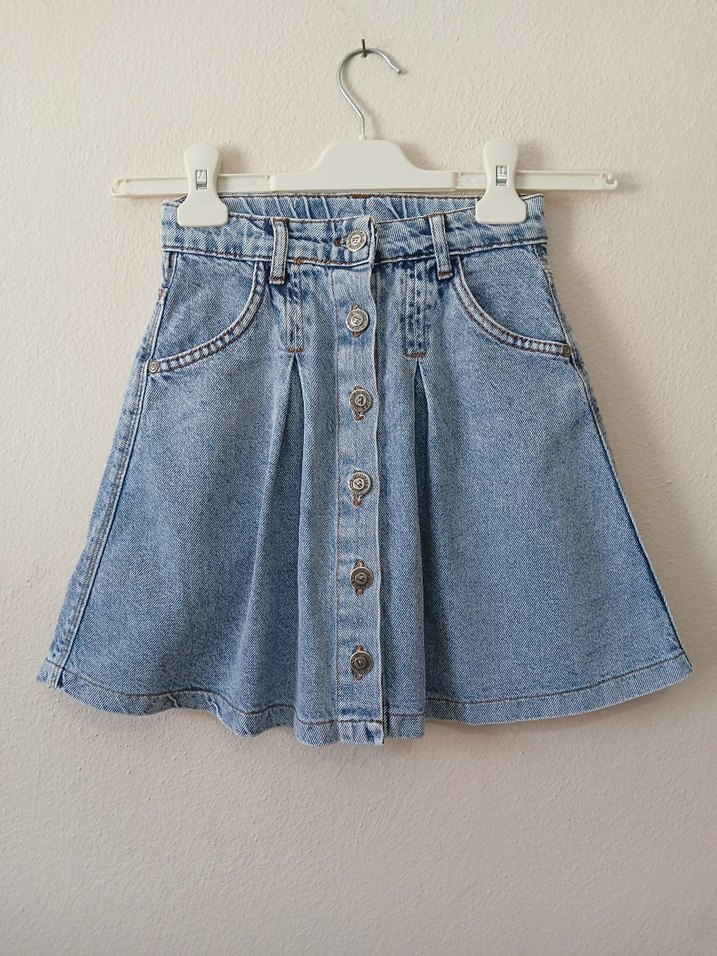 Şık ve Rahat Çocuk Kot Etek  Sercino 9-10 Yaş (134 cm) - Görsel 4