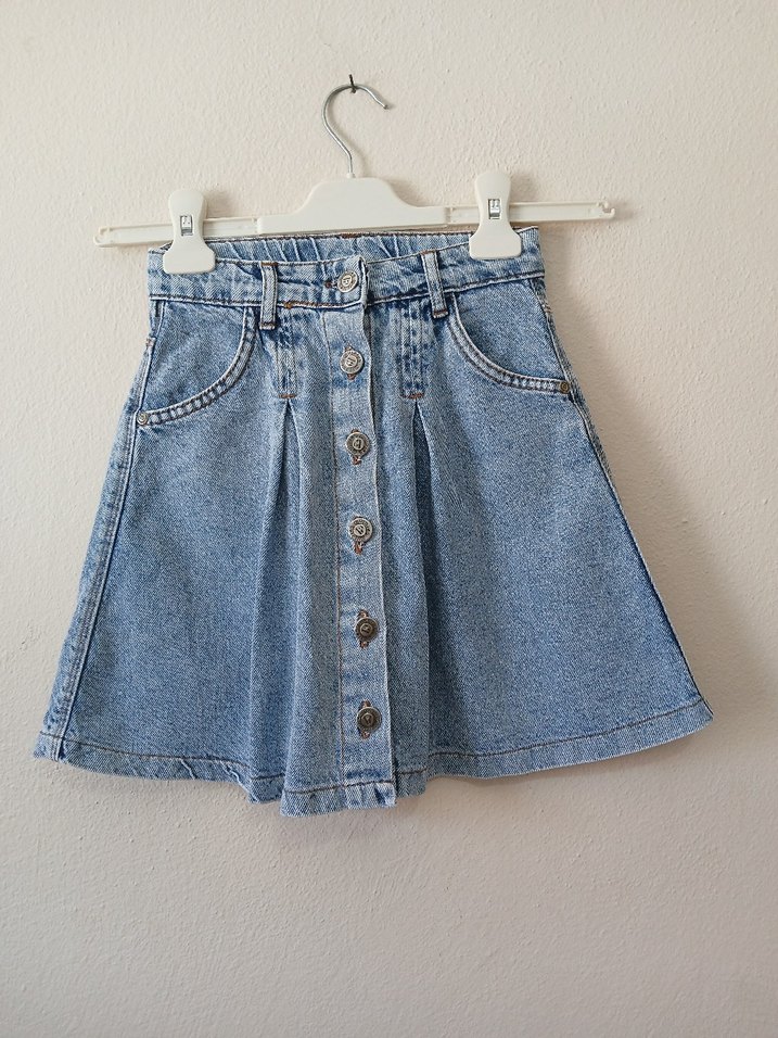 Şık ve Rahat Çocuk Kot Etek  Sercino 9-10 Yaş (134 cm) - Görsel 3