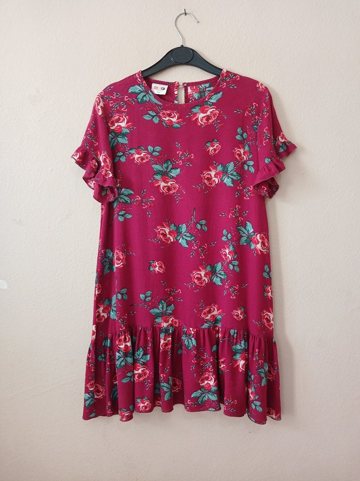 Çiçekli Elbise   10 yaş - Görsel 5