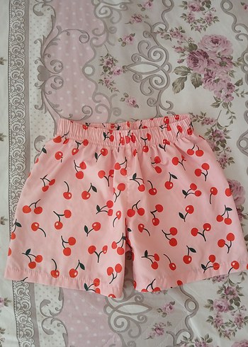 Kız Çocuk Kiraz Desenli Bol Kesim Şort 8 9 yaş - Görsel 13