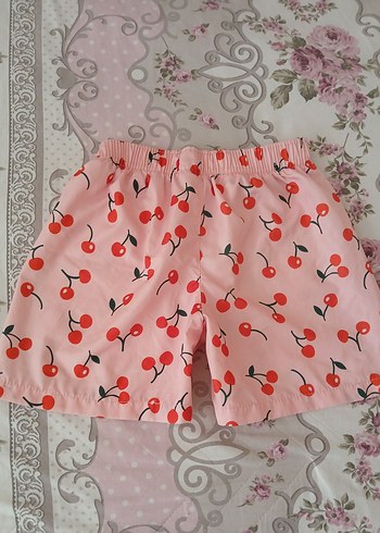 Kız Çocuk Kiraz Desenli Bol Kesim Şort 8 9 yaş - Görsel 17