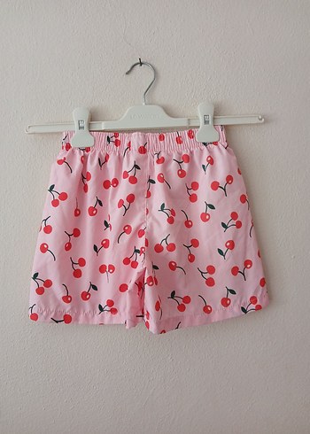 Kız Çocuk Kiraz Desenli Bol Kesim Şort 8 9 yaş - Görsel 6