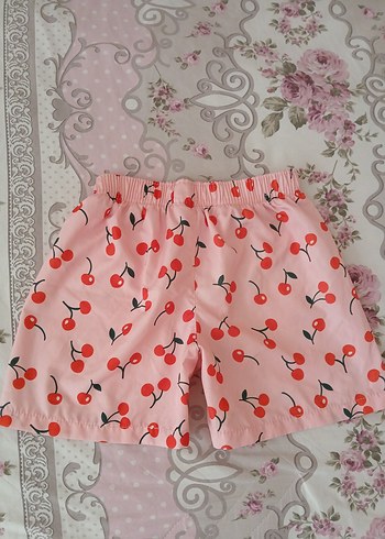 Kız Çocuk Kiraz Desenli Bol Kesim Şort 8 9 yaş - Görsel 18