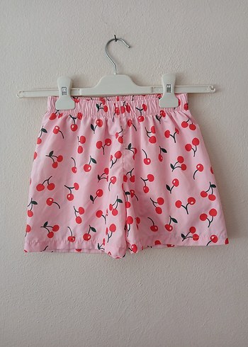 Kız Çocuk Kiraz Desenli Bol Kesim Şort 8 9 yaş - Görsel 2