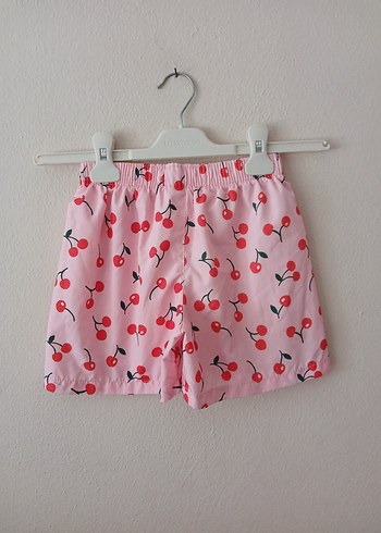 Kız Çocuk Kiraz Desenli Bol Kesim Şort 8 9 yaş - Görsel 4