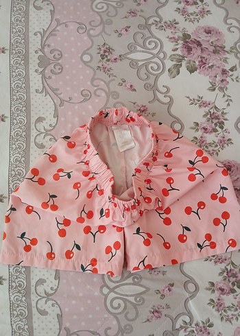 Kız Çocuk Kiraz Desenli Bol Kesim Şort 8 9 yaş - Görsel 11