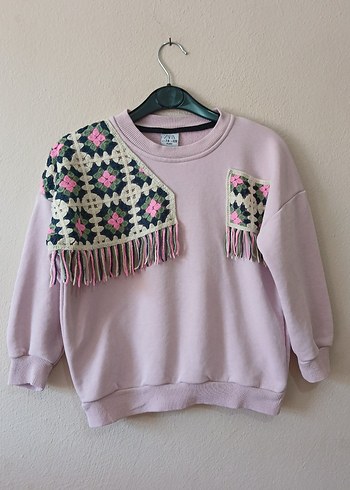 zara marka sweatshirt  Motif Detaylı 7 8 yaş - Görsel 4