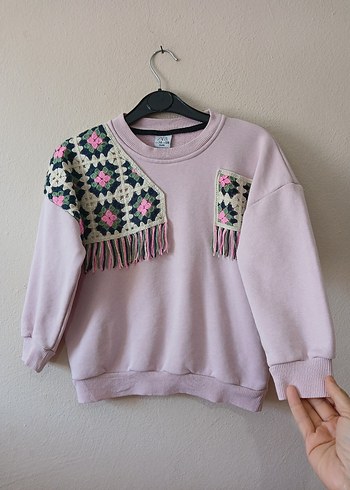 zara marka sweatshirt  Motif Detaylı 7 8 yaş - Görsel 8