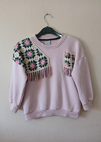 zara marka sweatshirt  Motif Detaylı 7 8 yaş - Görsel 5