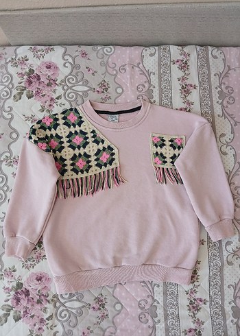 zara marka sweatshirt  Motif Detaylı 7 8 yaş - Görsel 10