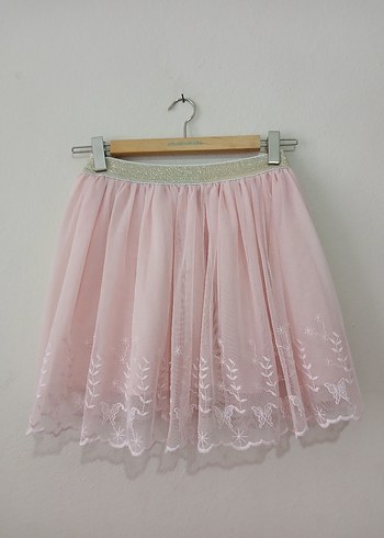 Kız Çocuk Pembe Dantel Etek 8 9 yaş - Görsel 6