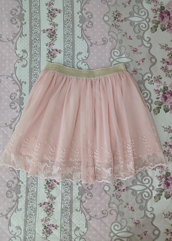 Kız Çocuk Pembe Dantel Etek 8 9 yaş - Görsel 13