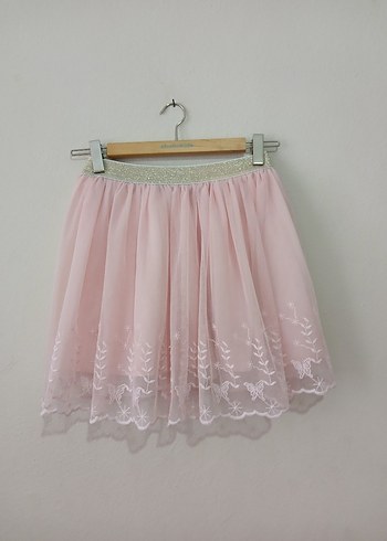 Kız Çocuk Pembe Dantel Etek 8 9 yaş - Görsel 9