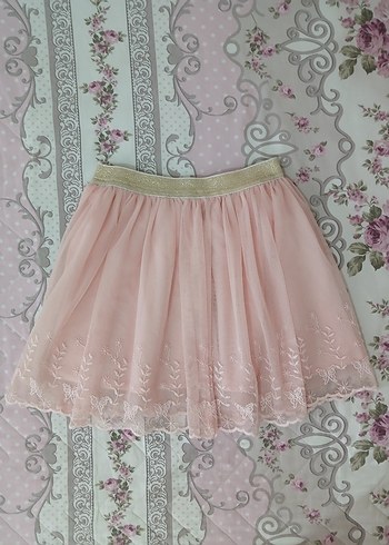 Kız Çocuk Pembe Dantel Etek 8 9 yaş - Görsel 12