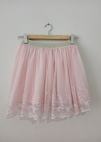 Kız Çocuk Pembe Dantel Etek 8 9 yaş - Görsel 7