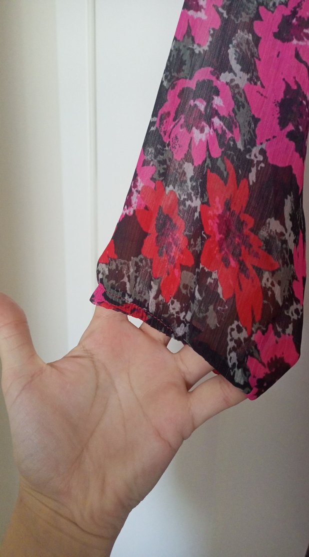 Uzun Kollu Bohem Çiçek Desenli Kadın Elbise - Görsel 3