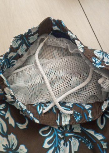 Bohem Desenli Kahverengi Erkek Mayo Şortu - Görsel 2