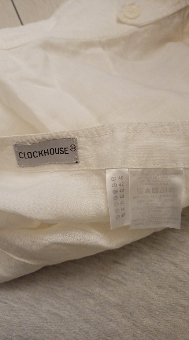 Kızlar için beyaz keten tulum - Görsel 4