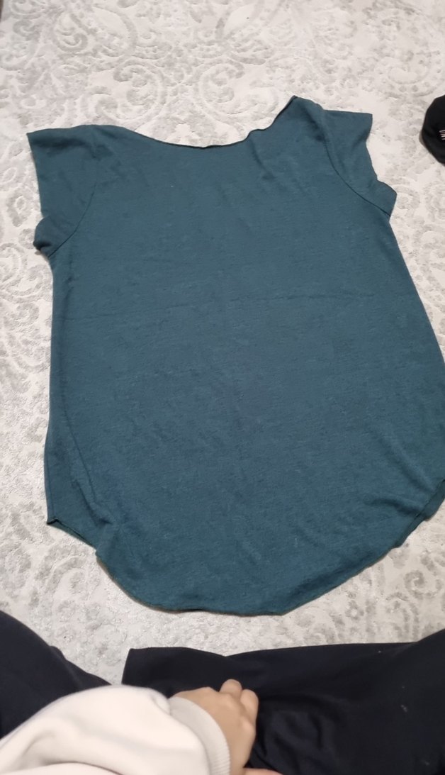 Turkuaz Hamile Tişörtü, Rahat Kesim, Baskılı - Görsel 2