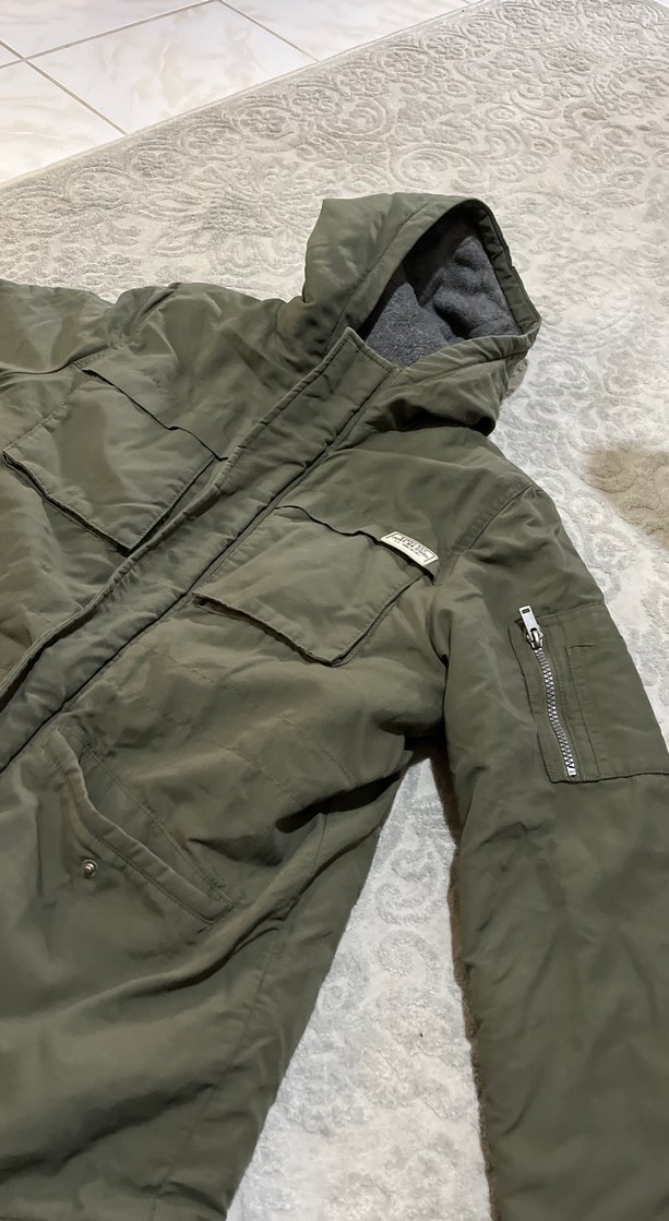 Gri Erkek Çocuk Fermuarlı Mont - Görsel 2