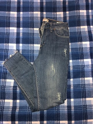Yüksek bel kısa paça jean