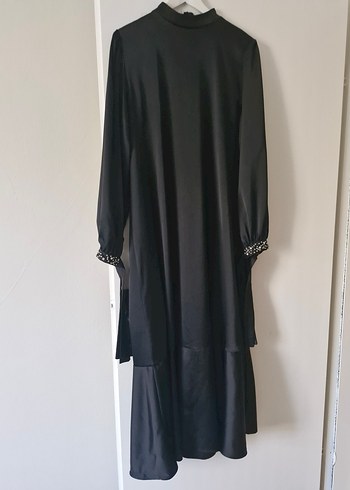 Diğer Siyah Uzun Kollu Drapeli Gotik Elbise