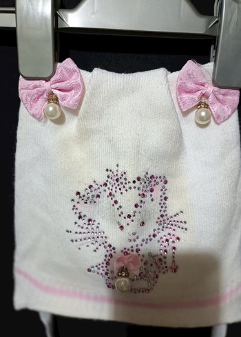 HelloBaby Nakışlı Pembe Bebek Önlüğü