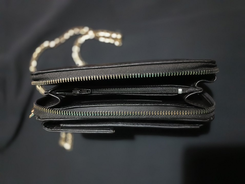 Zincir Detaylı Siyah Deri Kadın Çapraz Çanta - Görsel 5