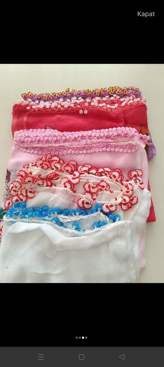 Dantel Detaylı Çok Renkli Kadın Fular - Görsel 3