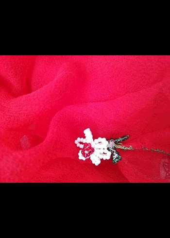 Antika saf ipek Adana boncuk yazma - Görsel 3