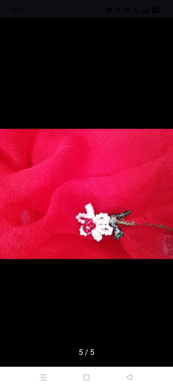 Antika saf ipek Adana boncuk yazma - Görsel 3