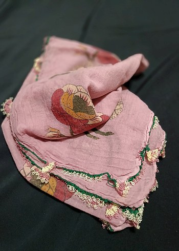 Pembe Bohem Çiçek Desenli Kadın Fuları - Görsel 5