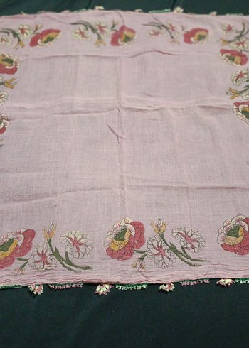 Pembe Bohem Çiçek Desenli Kadın Fuları - Görsel 3