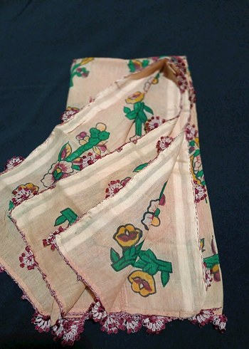 Dantel Detaylı Çok Renkli Bohem Kadın Fuları - Görsel 2