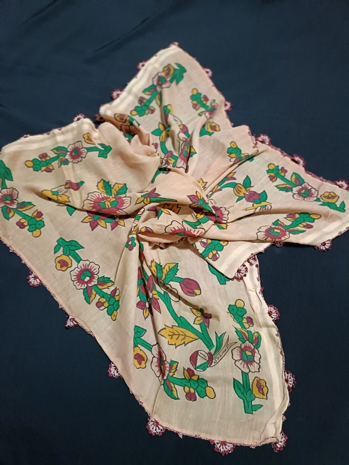 Dantel Detaylı Çok Renkli Bohem Kadın Fuları - Görsel 3