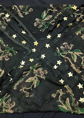 Sarı Dantel Detaylı Kadın Şal - Görsel 5