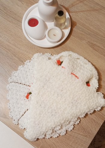 Nakışlı Beyaz örme lif - Görsel 2