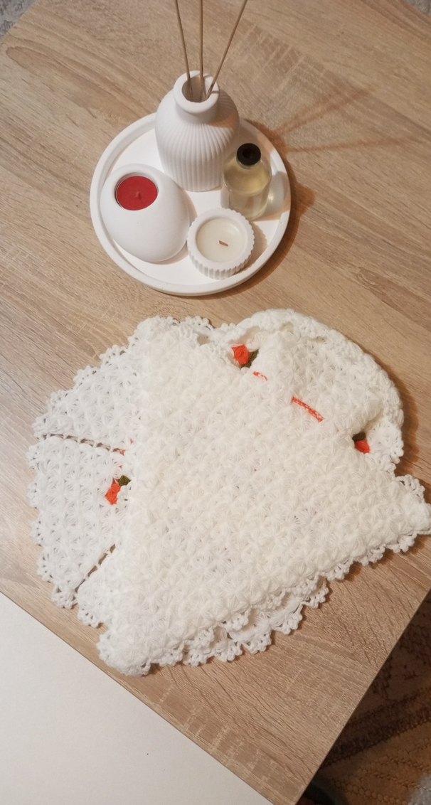 Nakışlı Beyaz örme lif - Görsel 2