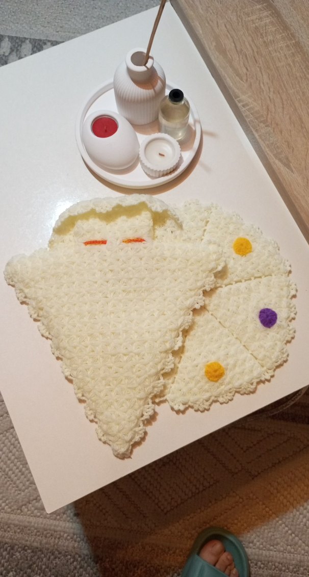 Krem renk çeyizlik 2 li lif takım - Görsel 2