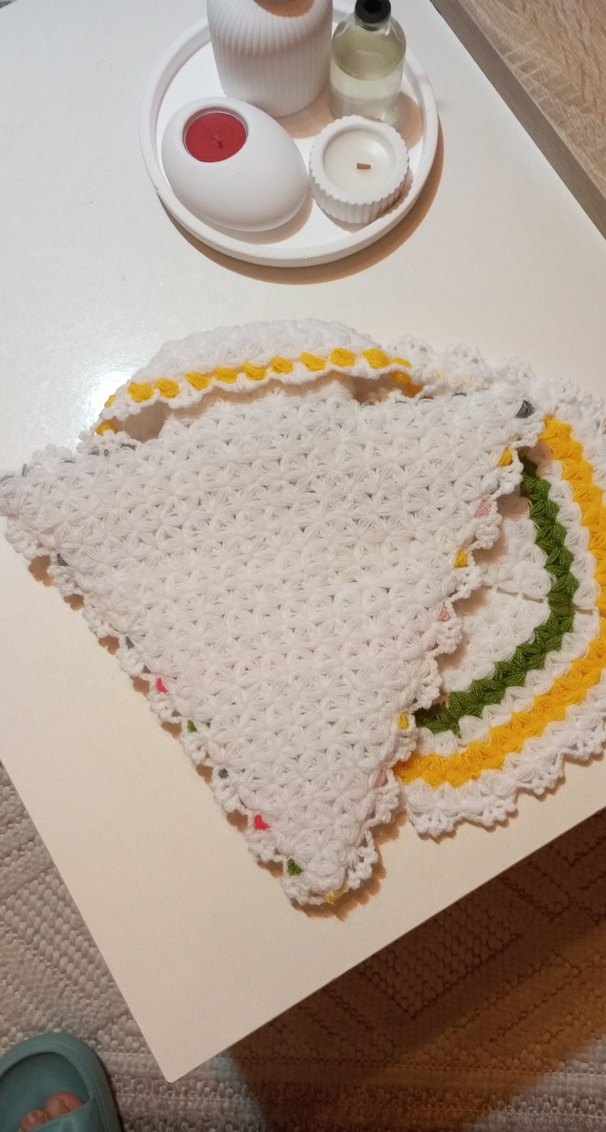 Renkli Örgü Banyo lif takımı - Görsel 2