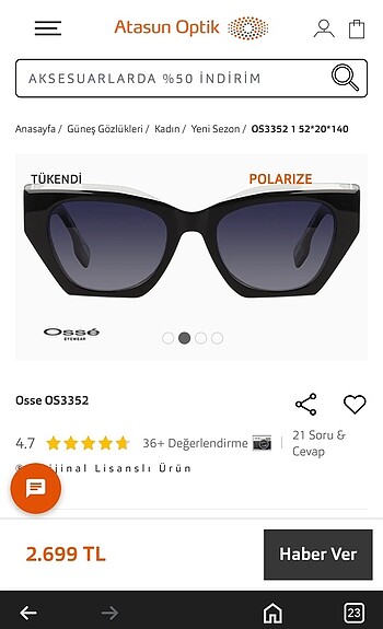 Beden siyah Renk güneş gözlüğü