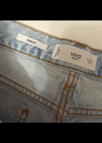 Mavi Midi Denim Mini Etek - Görsel 5