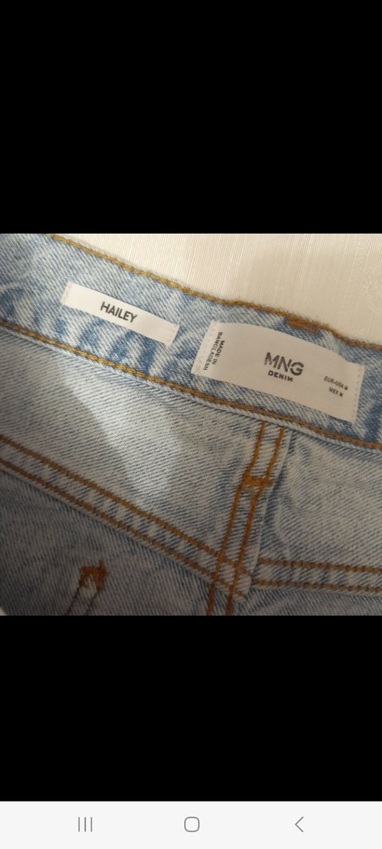 Mavi Midi Denim Mini Etek - Görsel 5