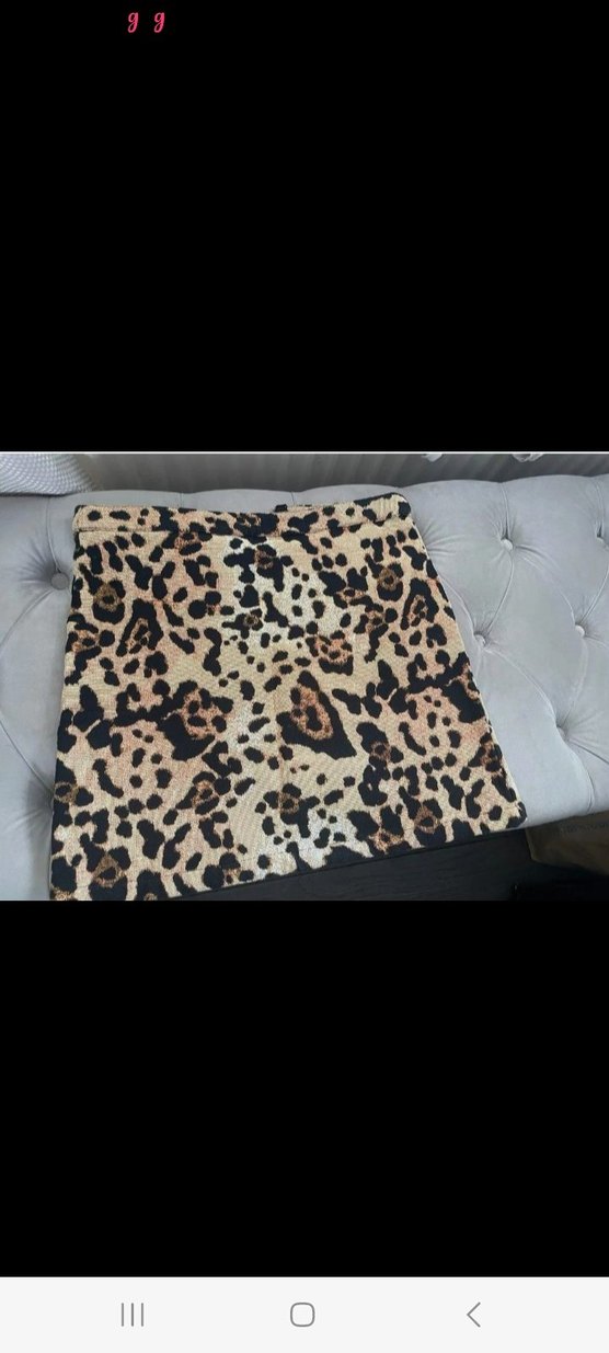 Jakarlı Leopar Desenli Mini Etek - Görsel 4