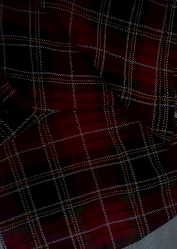 Kırmızı Ekose Mini Şortlu Etek - Görsel 4