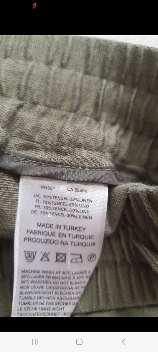 PRUVA Ş Haki Rahat Kesim Midi Kumaş Pantolon - Görsel 4