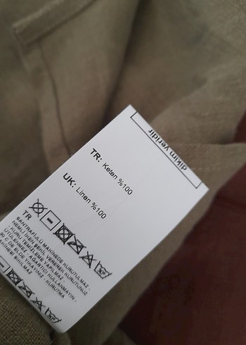 Bsl Haki %100 Keten Bluz (Hiç Giyilmedi) - Görsel 5