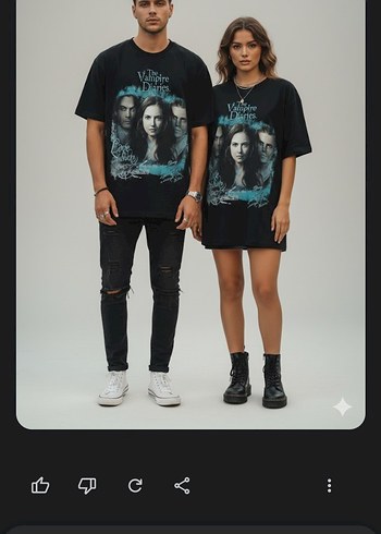 Bershka The Vampire Diaries Siyah - Görsel 2