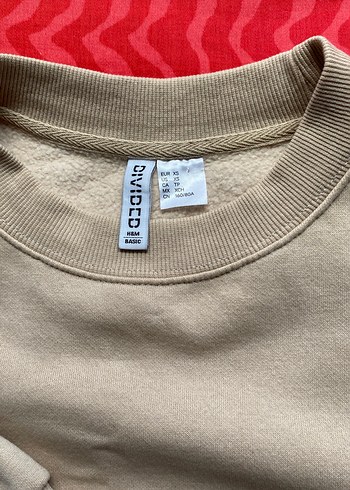 H&M Bej Pamuklu crop Kadın Sweatshirt
