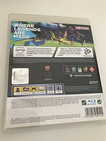  Beden PES 2018 PS3